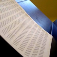 photo of music paper on music stand