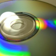 Audio CD closeup close up photo of audio CD with rainbow reflecting colors