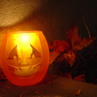Halloween Candle On Porch Halloween Candle On Porch