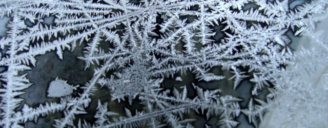 Ice Crystals on Glass