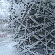 Ice Crystals on Window Pane