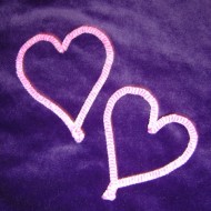 Photo of two pink hearts