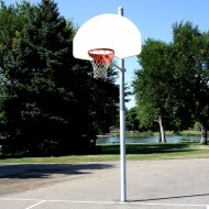 basketball hoop at park Free photograph of a basketball hoop at a park