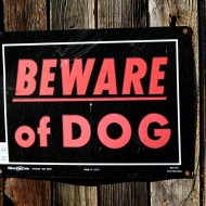 Free picture of beware of dog sign