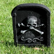 Free photo of a Halloween headstone yard ornament