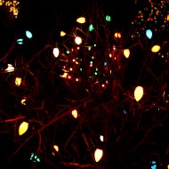 Christmas lights at night - free high resolution photo
