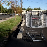 grocery cart in parking lot - free high resolution photo