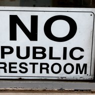 free high resolution photo of a no public restroom sign