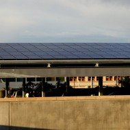 Solar panels on parking garage - free high resolution photo