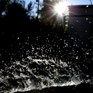 water splash with sun - free high resolution photo