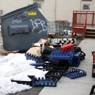 Trash Dumpster with Boxes and Plastic Crates - Free High Resolution Photo Trash Dumpster with Boxes and Plastic Crates - Free High Resolution Photo