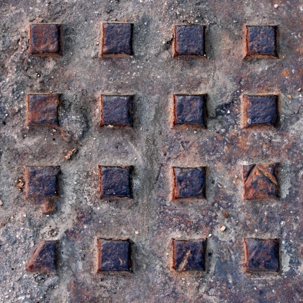 Rusted Metal Manhole Cover Texture - Free High Resolution Photo