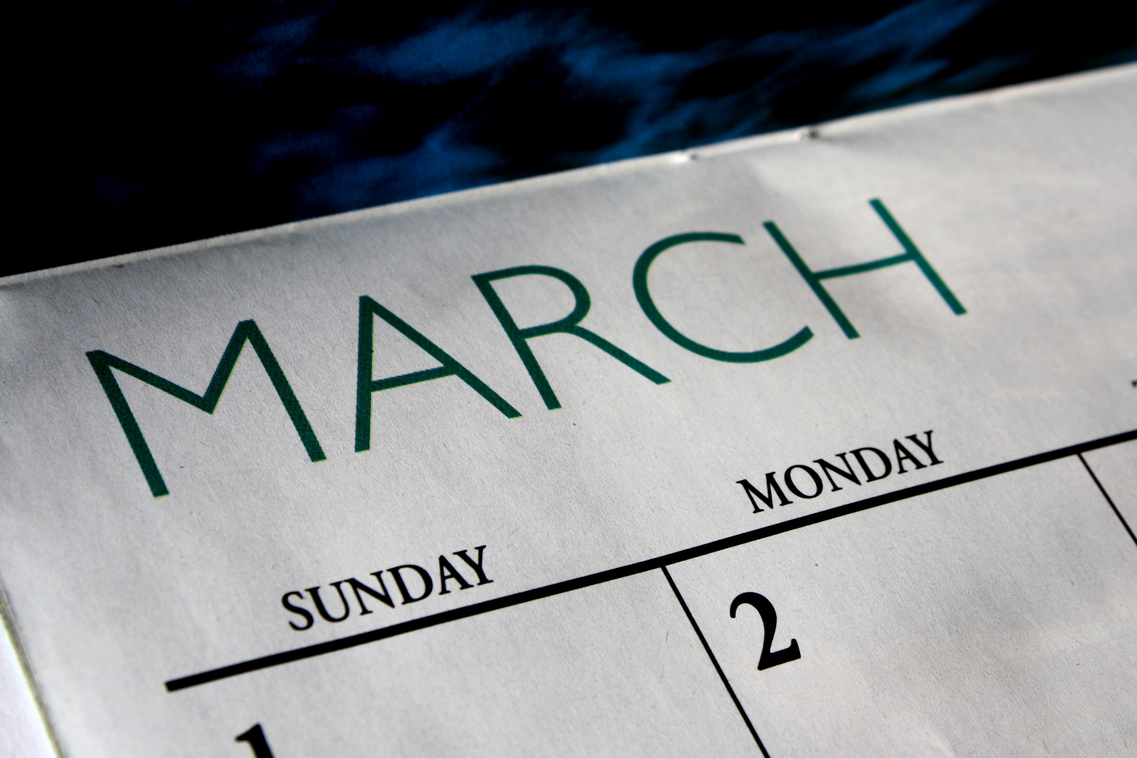 March Calendar Picture Free Photograph Photos Public Domain