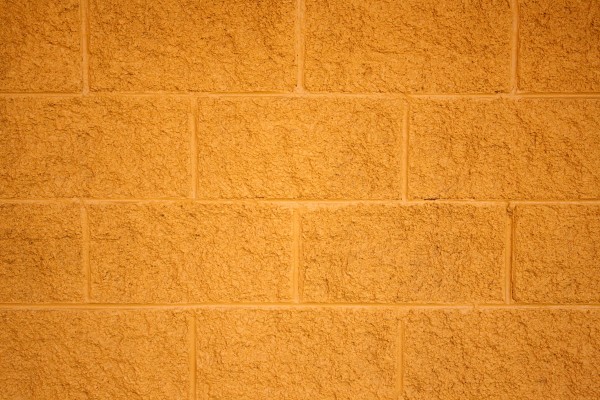 Painted Yellow Cinder Block Wall Texture - Free High Resolution Photo
