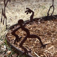 Welded Metal Tree Ring Sculpture with Dancing Men - Free High Resolution Photo Welded Metal Tree Ring Sculpture with Dancing Men - Free High Resolution Photo