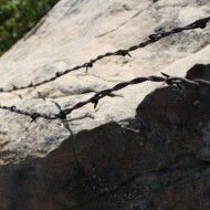 Barbed Wire Across Rock - Free High Resolution Photo
