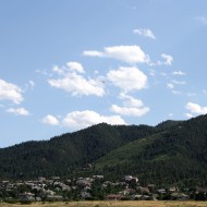 Pine Covered Foothills with Houses in Foreground - Free High Resolution Photo Pine Covered Foothills with Houses in Foreground - Free High Resolution Photo
