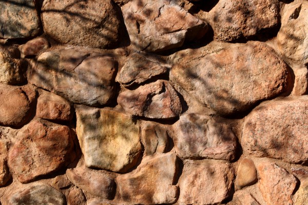 Rock Wall with Tree Branch Shadows Texture - Free High Resolution Photo