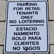 Parking for Retail Tenants Only No Loitering Sign - Free High Resolution Photo