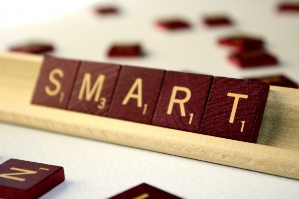 Smart - Free High Resolution Photo of the word Smart spelled in Scrabble tiles