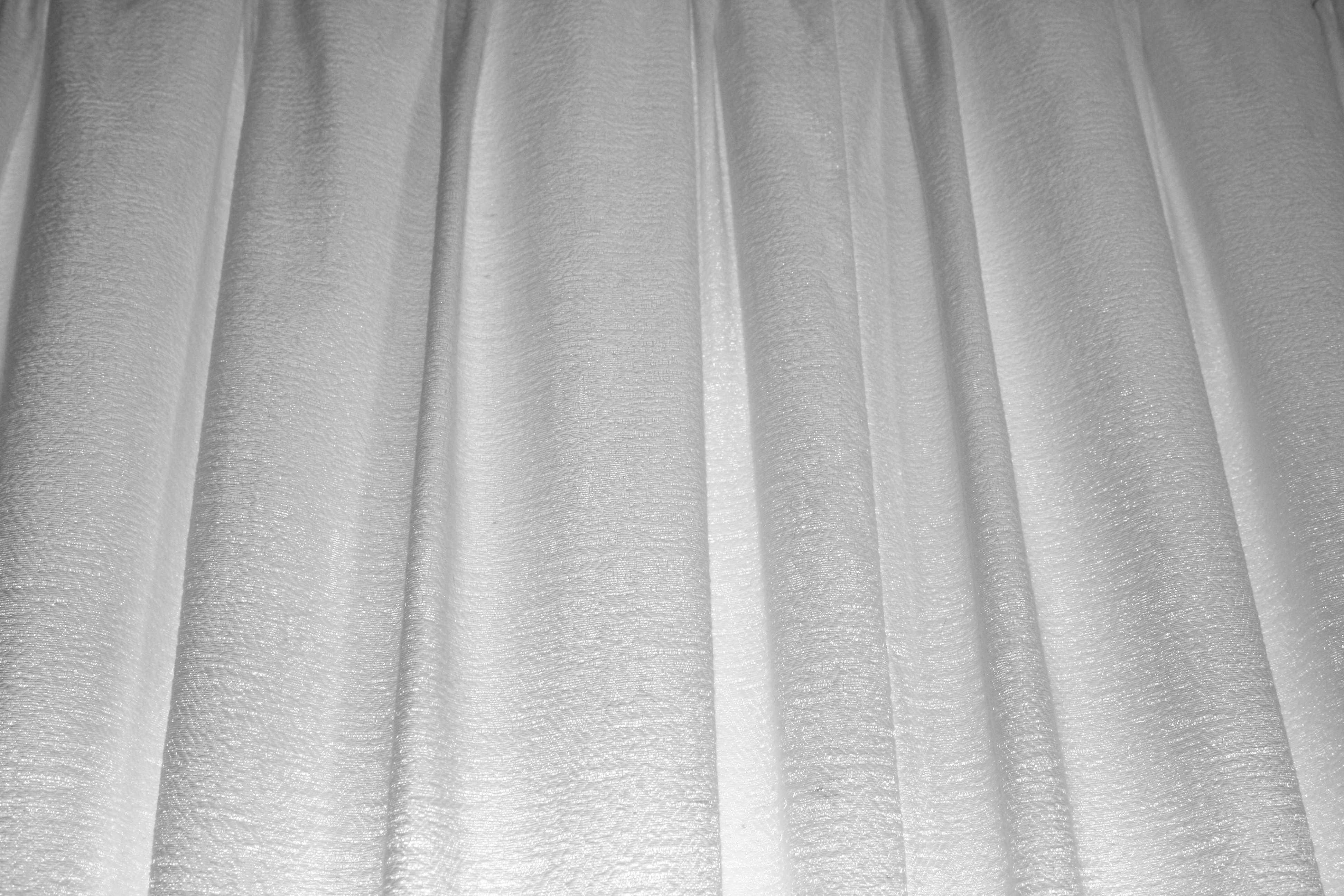 White Frilly Shower Curtain Textured Sheer Curtain Panels