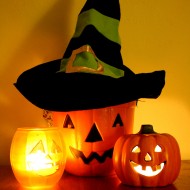 Halloween Jack-o-Lantern Bucket with Witch Hat and Candles - Free High Resolution Photo Halloween Jack-o-Lantern Bucket with Witch Hat and Candles - Free High Resolution Photo