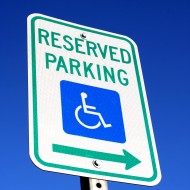 Reserved Wheelchair Parking Sign with Arrow - Free High Resolution Photo
