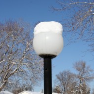 Snow on Outdoor Street Lamp - Free High Resolution Photo