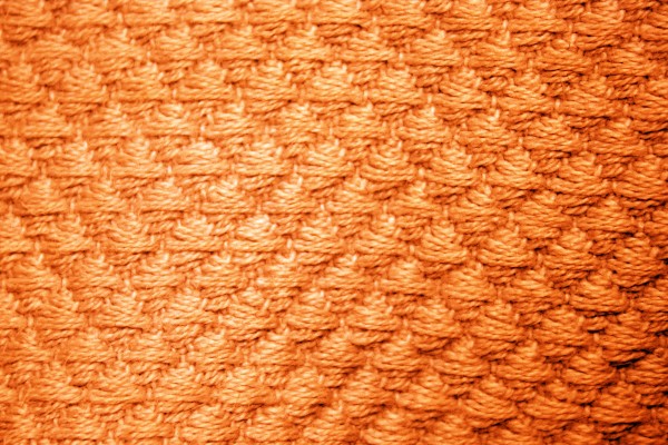 Orange Diamond Patterned Blanket Close Up Texture - Free High Resolution Photo