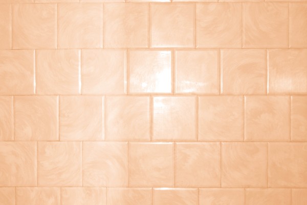 Peach or Orange Bathroom Tile with Swirl Pattern Texture - Free High Resolution Photo