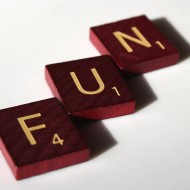 Fun - Free high resolution photo of the word fun spelled in scrabble letter tiles.