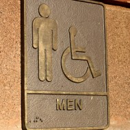 Men's Restroom Sign Brass Plaque - Free High Resolution Photo