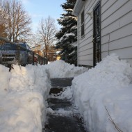 Sidewalk Shoveled through Deep Snow - Free High Resolution Photo
