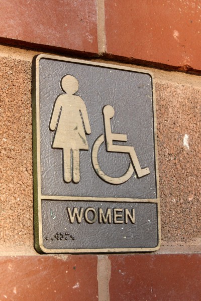 Women's Restroom Sign Brass Plaque - Free High Resolution Photo