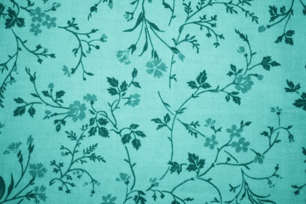 Teal Floral Print Fabric Texture - Free High Resolution Photo