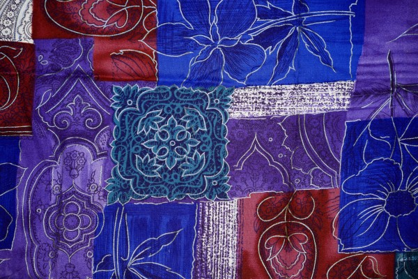 Blue, Red and Purple Patchwork Fabric Texture - Free High Resolution Photo