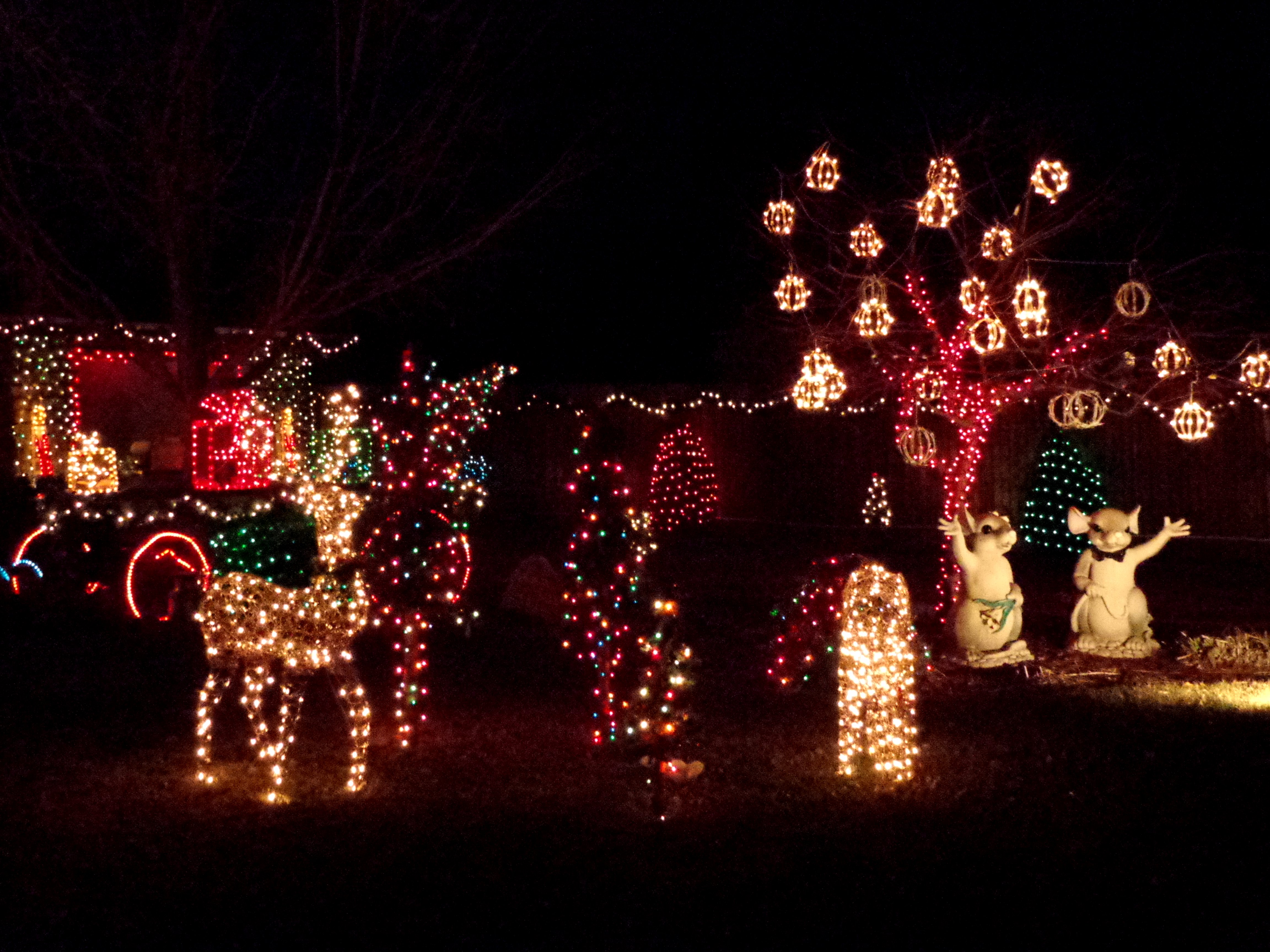 lighted christmas yard decorations