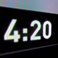 4:20 - Digital Time Display Reading Twenty Minutes past Four O'Clock - Free High Resolution Photo