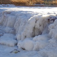 Frozen Waterfall on Winter River - Free High Resolution Photo