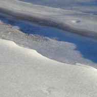 Snow and Ice Covering Frozen Stream in Winter - Free High Resolution Photo