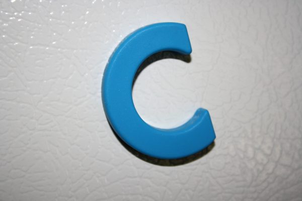Letter C Blue Refrigerator Magnet - Free High Resolution Photo