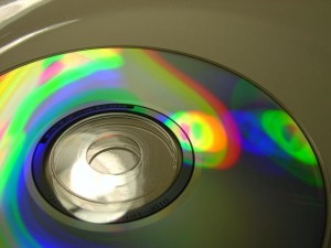 photo of the back of an Audio CD with rainbow colors