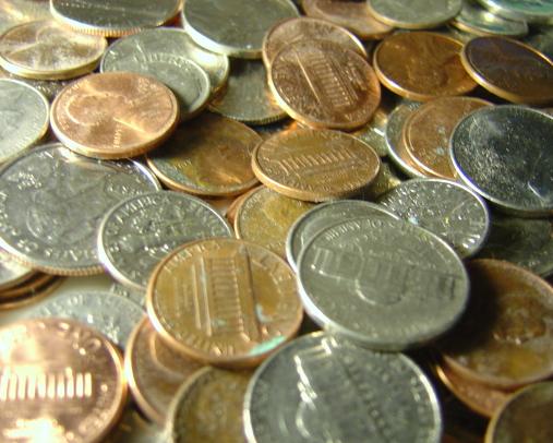 close up photo of pennies nickles and dimes