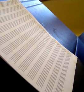 photo of music paper on music stand