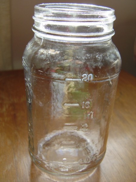 Empty Glass Mason Jar