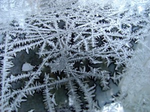 Ice Crystals on Glass