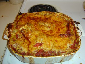 Home Made Lasagna Hot from the Oven