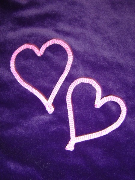 Photo of two pink hearts
