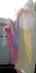 Photograph of laundry hung out to dry on the clothesline