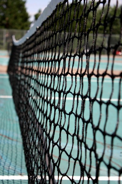 Free photograph of a tennis court net